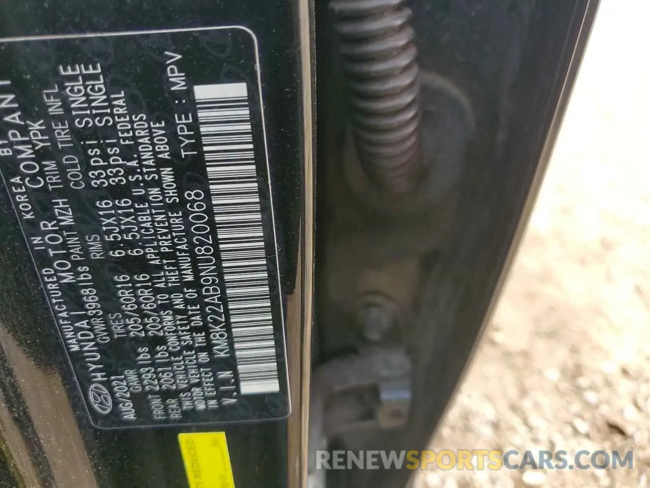 12 Фотография поврежденного автомобиля KM8K22AB9NU820068 HYUNDAI KONA 2022