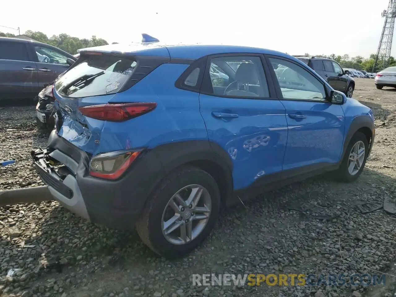 3 Фотография поврежденного автомобиля KM8K2CAB0NU866281 HYUNDAI KONA 2022