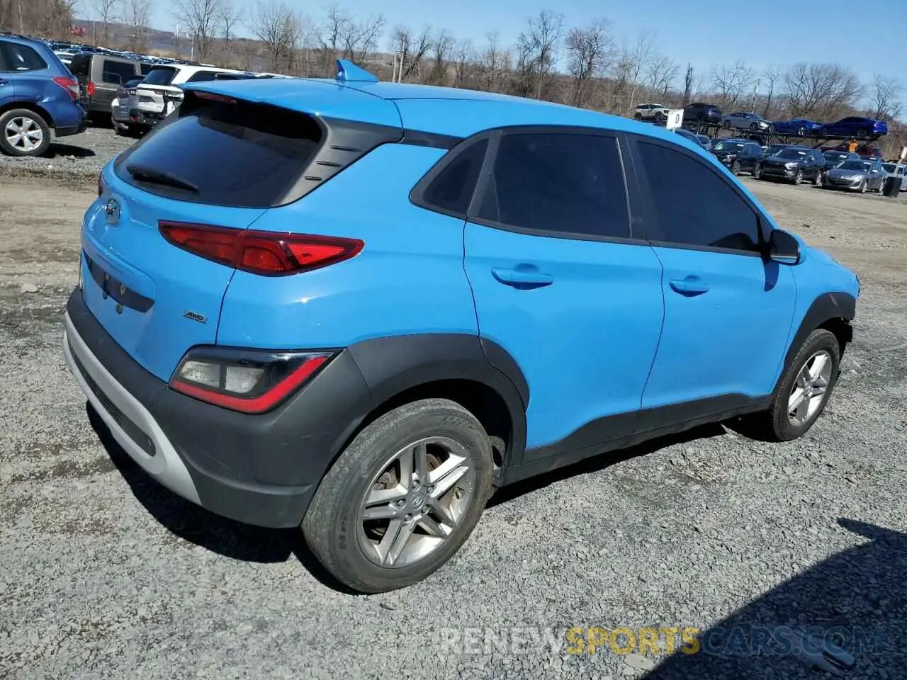 3 Photograph of a damaged car KM8K2CAB3NU866257 HYUNDAI KONA 2022
