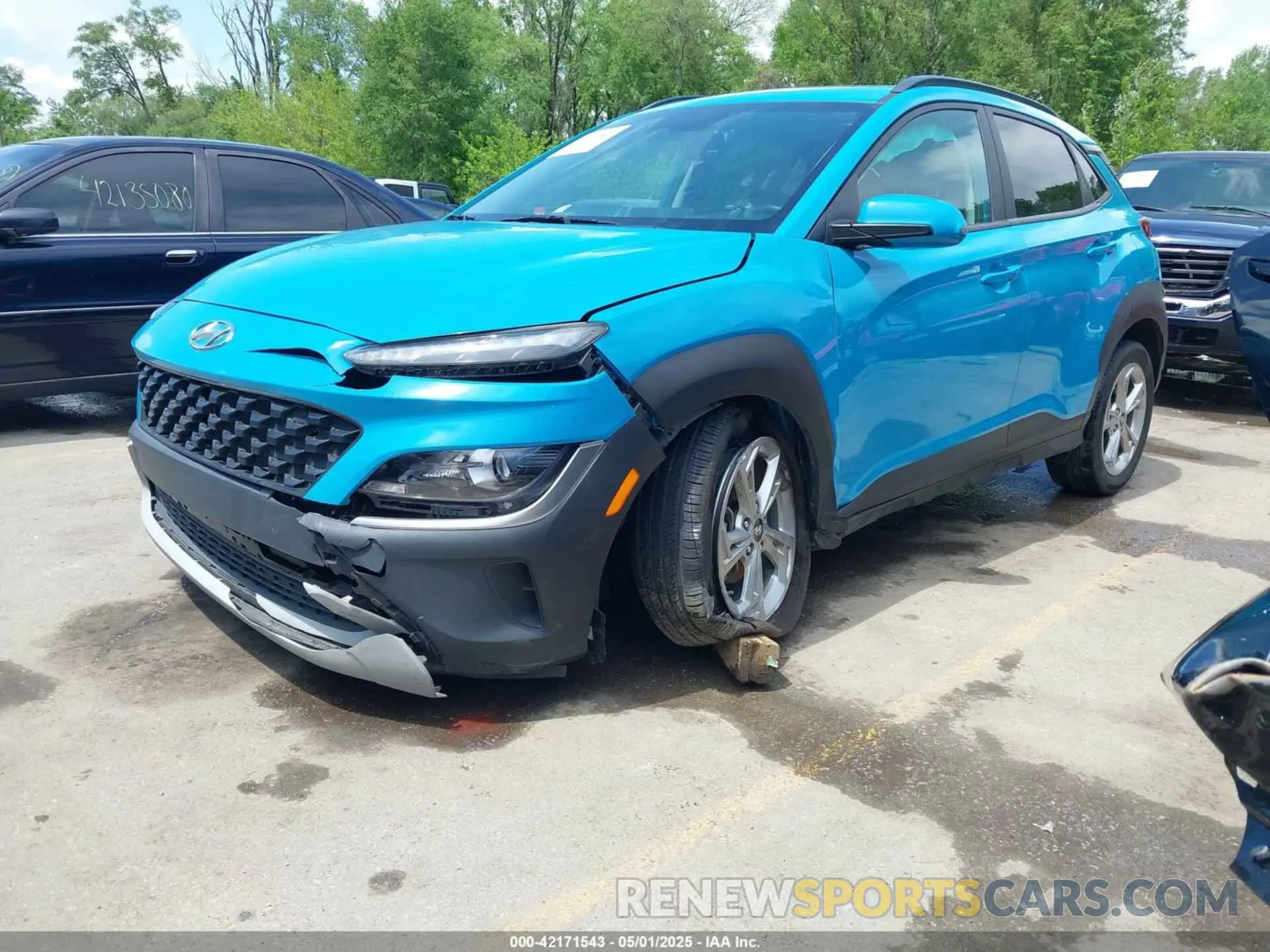 2 Photograph of a damaged car KM8K32AB8NU770762 HYUNDAI KONA 2022