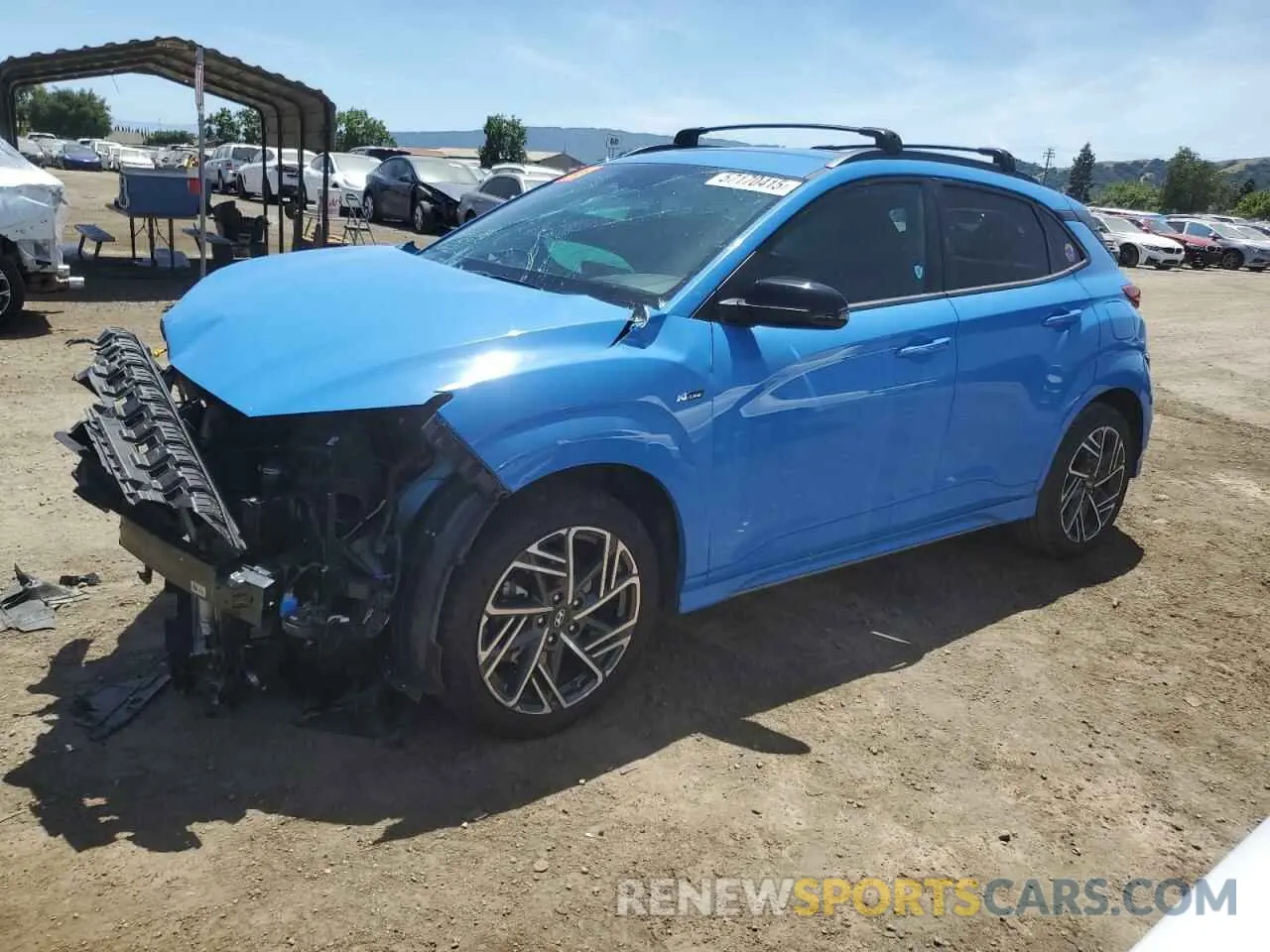 1 Photograph of a damaged car KM8K33A33NU919366 HYUNDAI KONA 2022