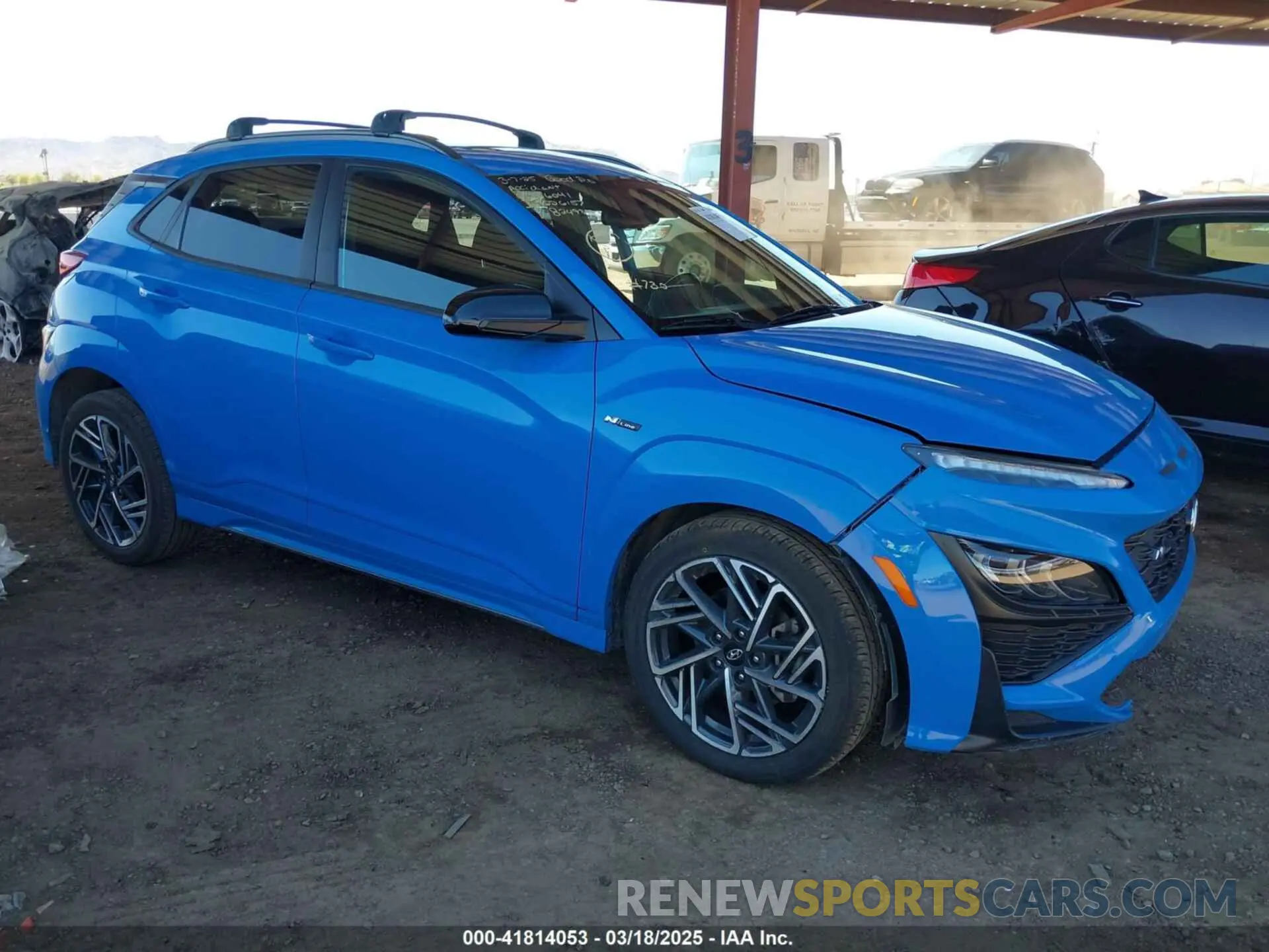 1 Photograph of a damaged car KM8K33A36NU824980 HYUNDAI KONA 2022