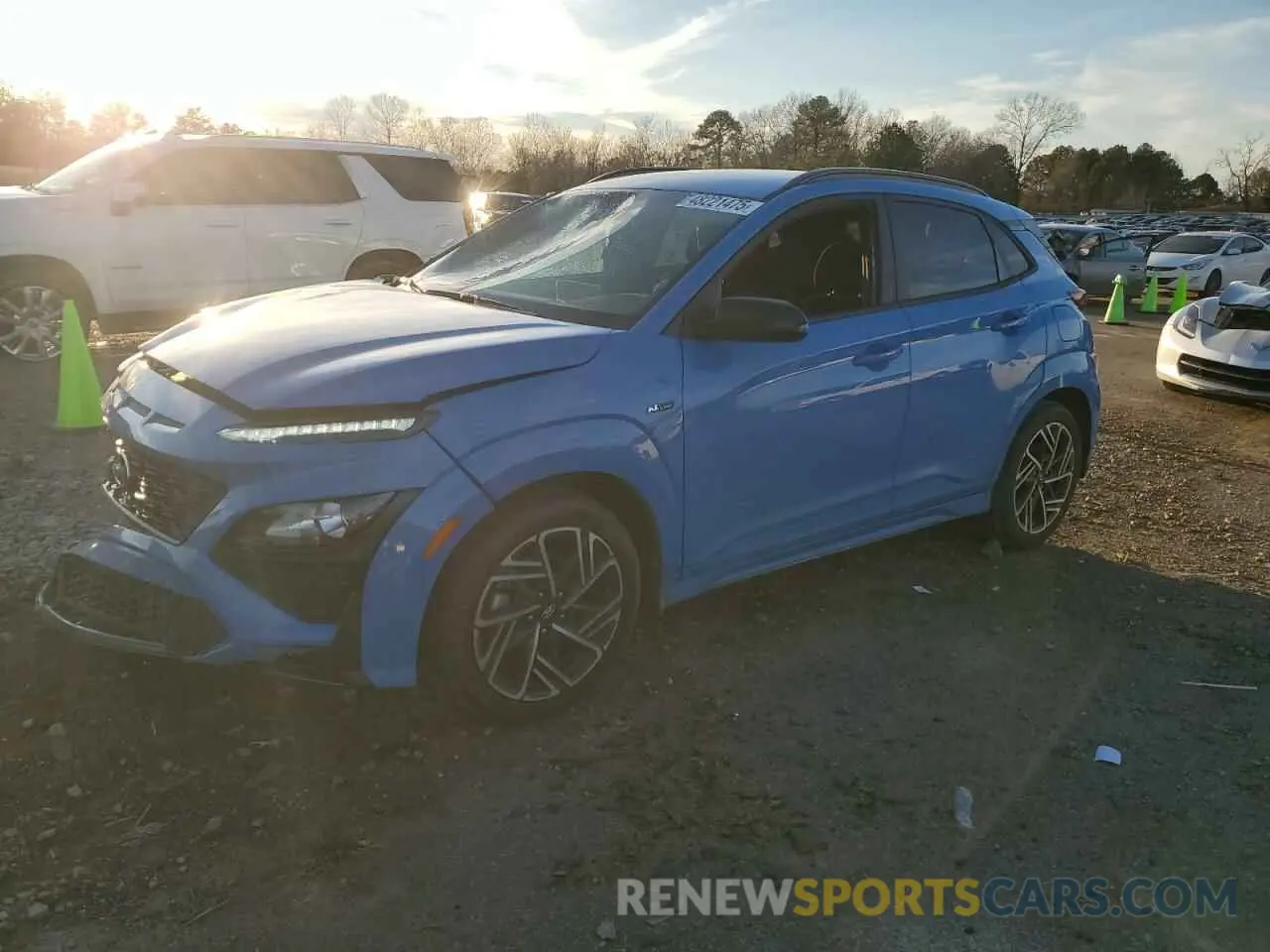 1 Photograph of a damaged car KM8K33A36NU917563 HYUNDAI KONA 2022