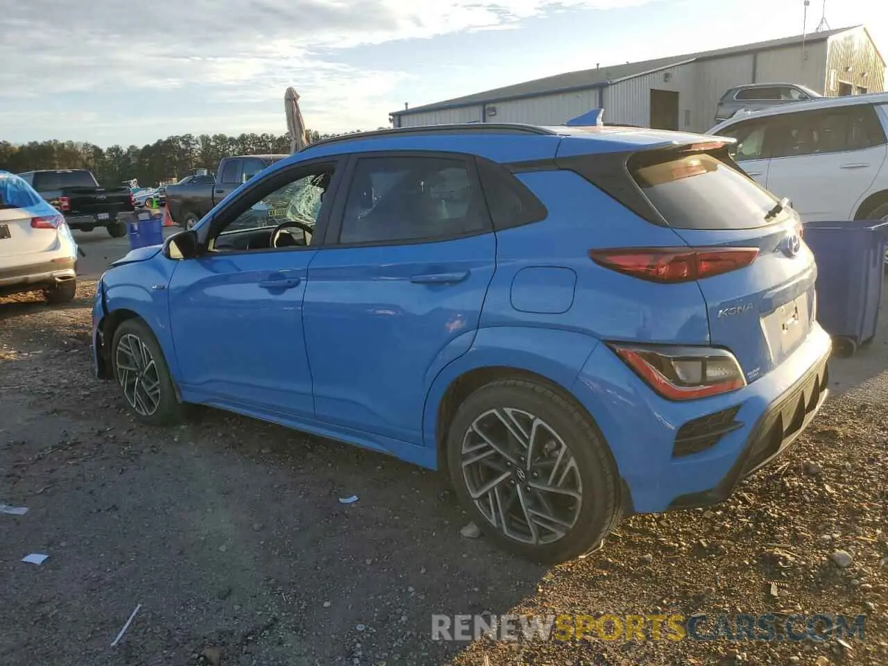2 Photograph of a damaged car KM8K33A36NU917563 HYUNDAI KONA 2022