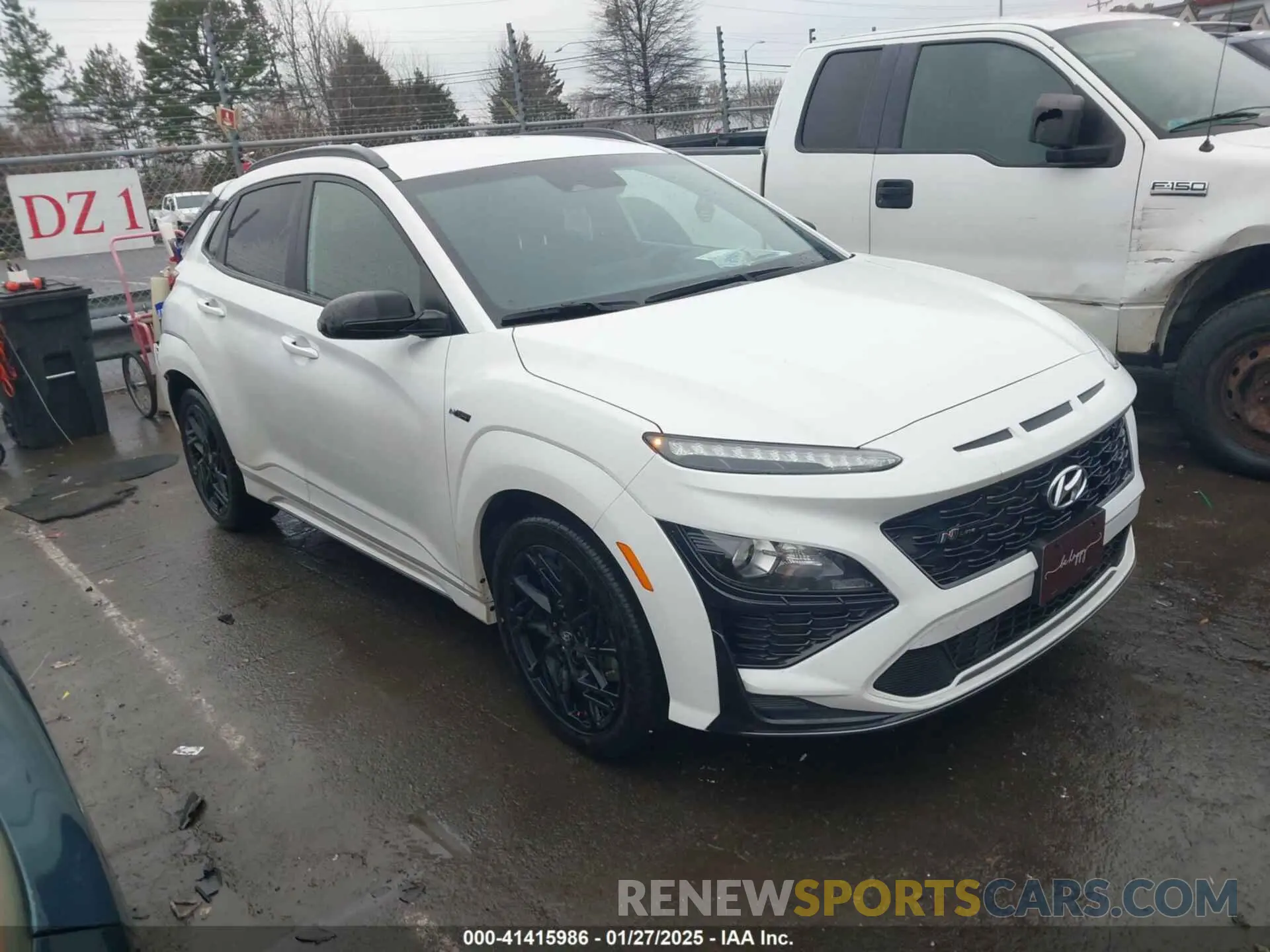 1 Photograph of a damaged car KM8K33A37NU928300 HYUNDAI KONA 2022