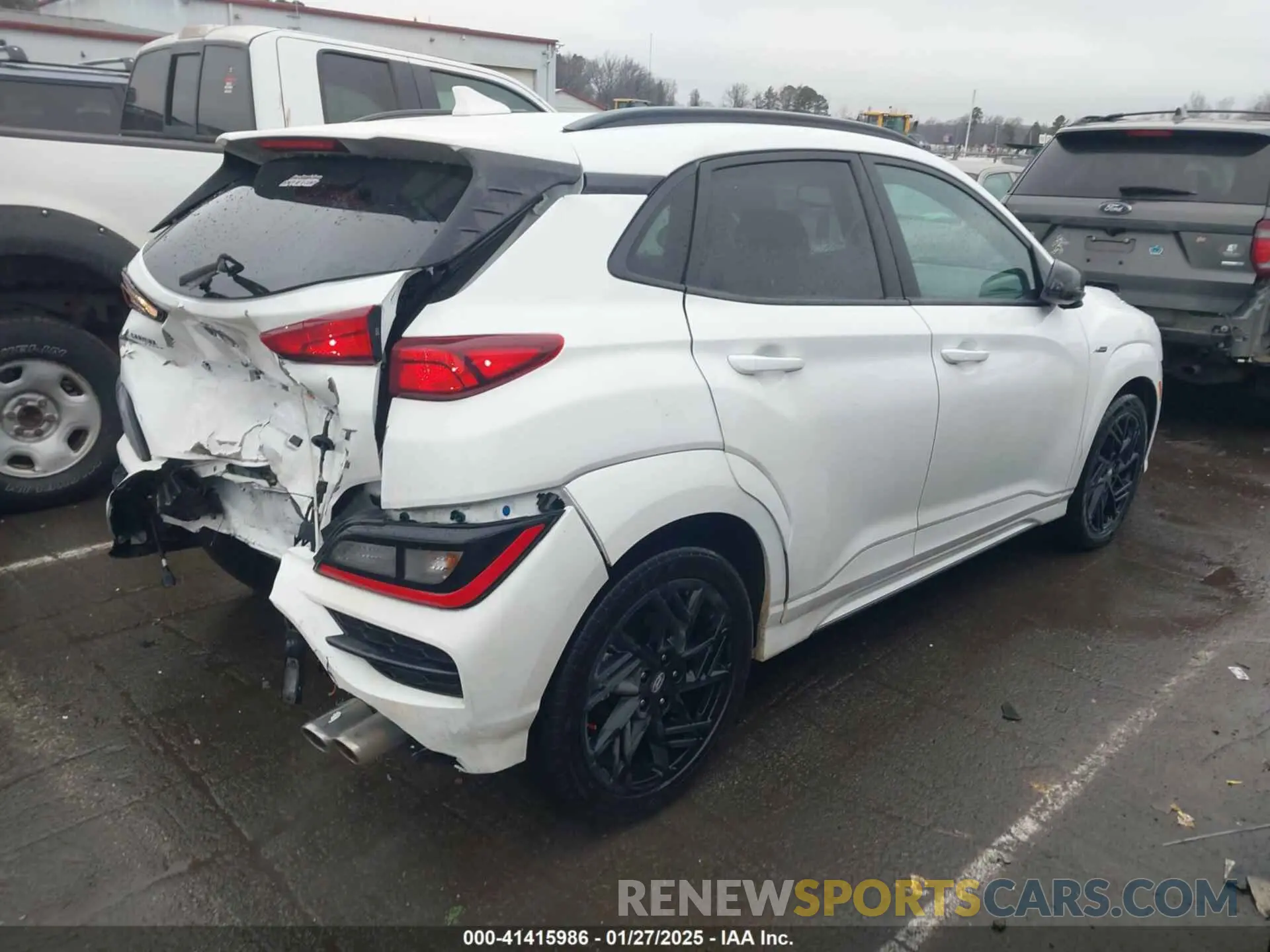 4 Photograph of a damaged car KM8K33A37NU928300 HYUNDAI KONA 2022