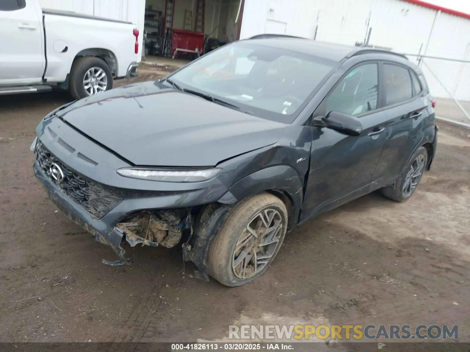 2 Photograph of a damaged car KM8K3CA32NU923862 HYUNDAI KONA 2022