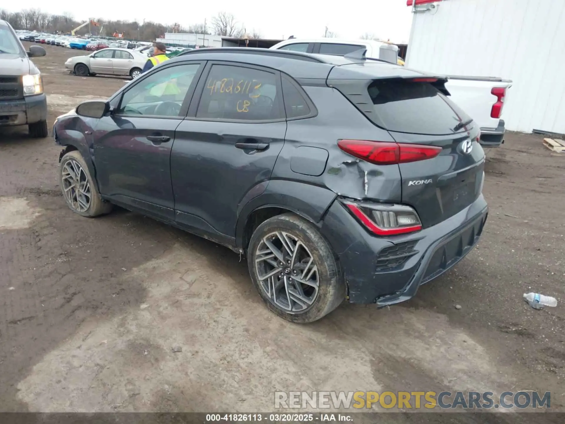 3 Photograph of a damaged car KM8K3CA32NU923862 HYUNDAI KONA 2022