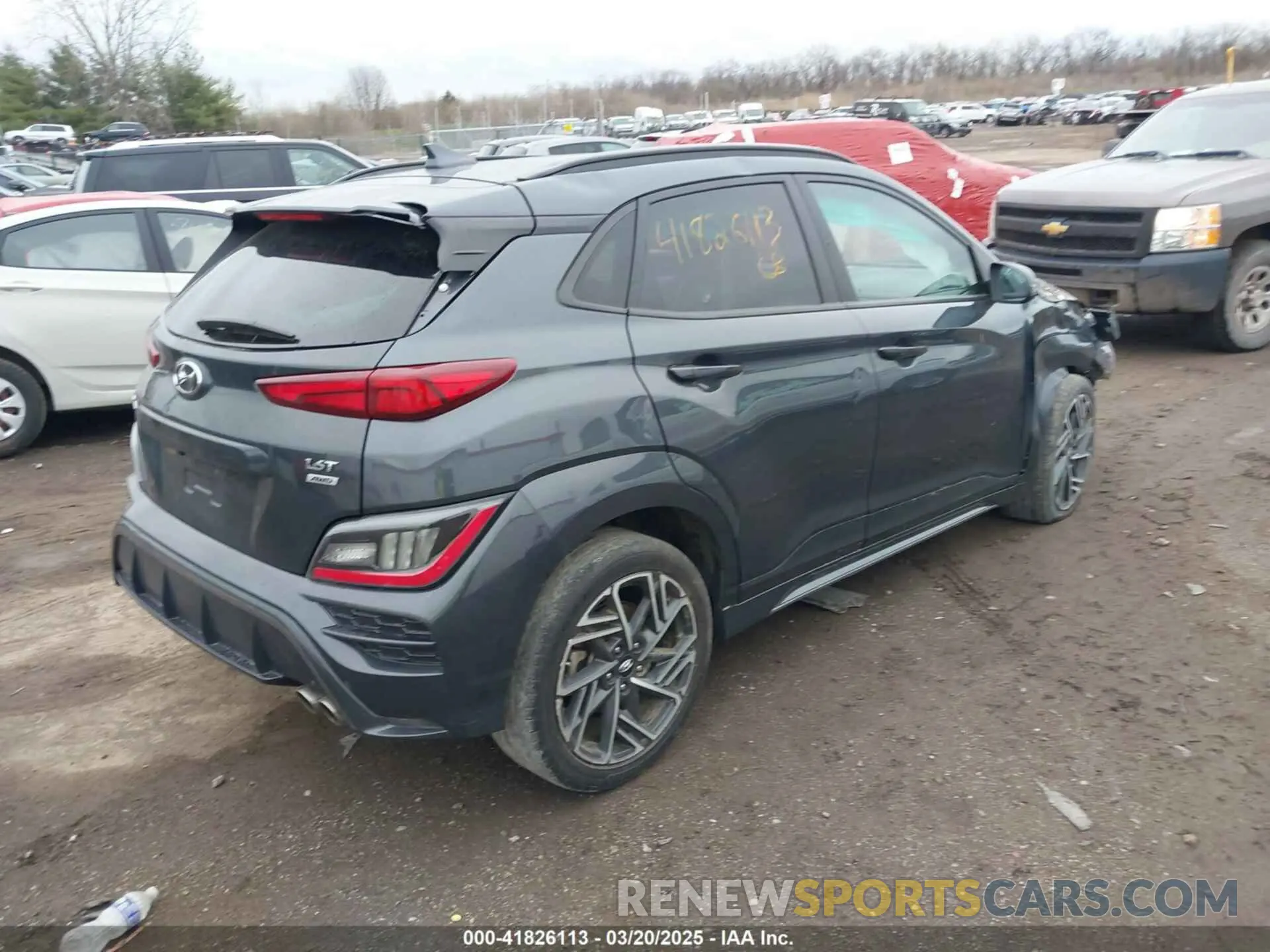 4 Photograph of a damaged car KM8K3CA32NU923862 HYUNDAI KONA 2022