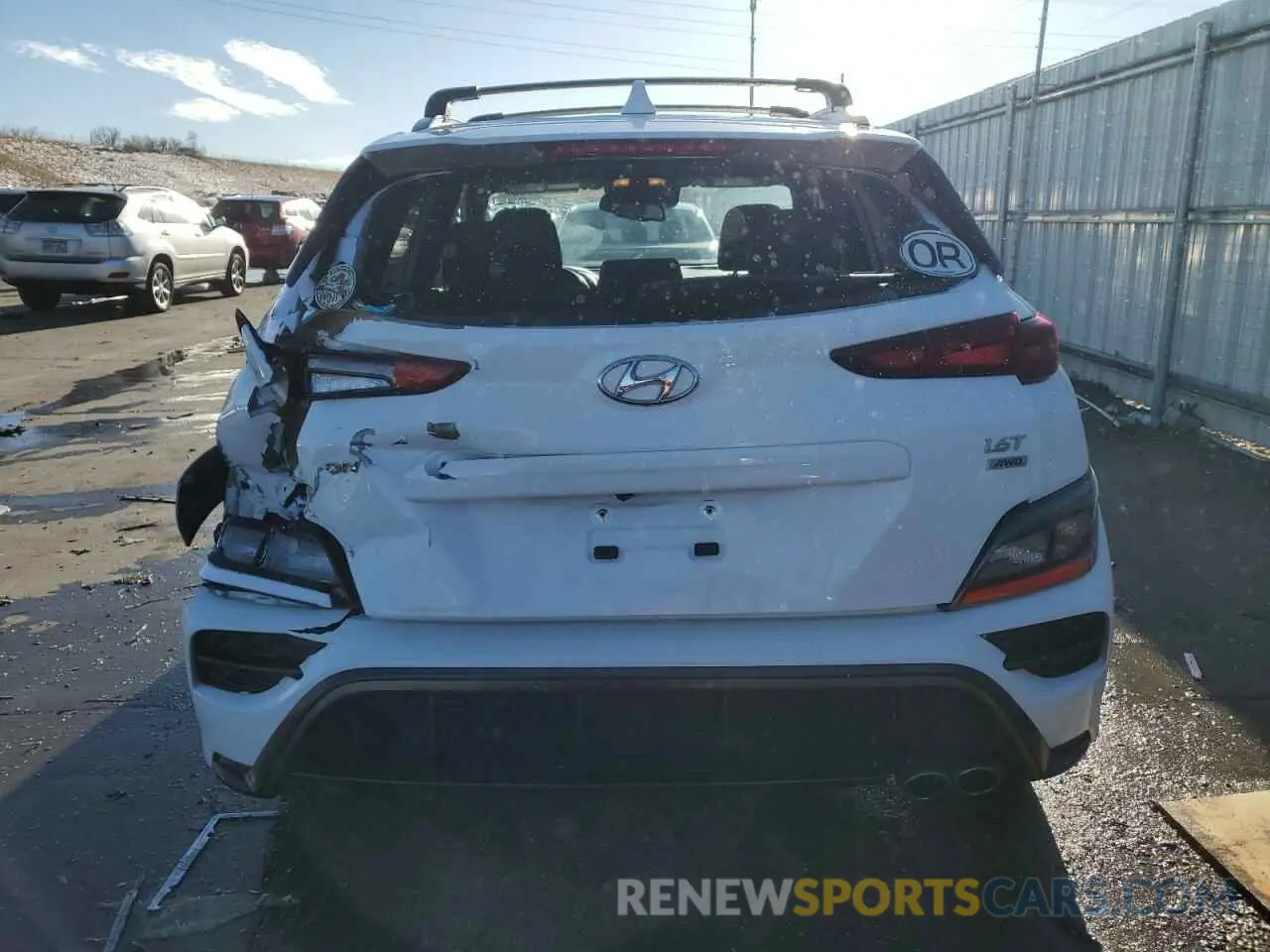 6 Photograph of a damaged car KM8K3CA33NU796555 HYUNDAI KONA 2022