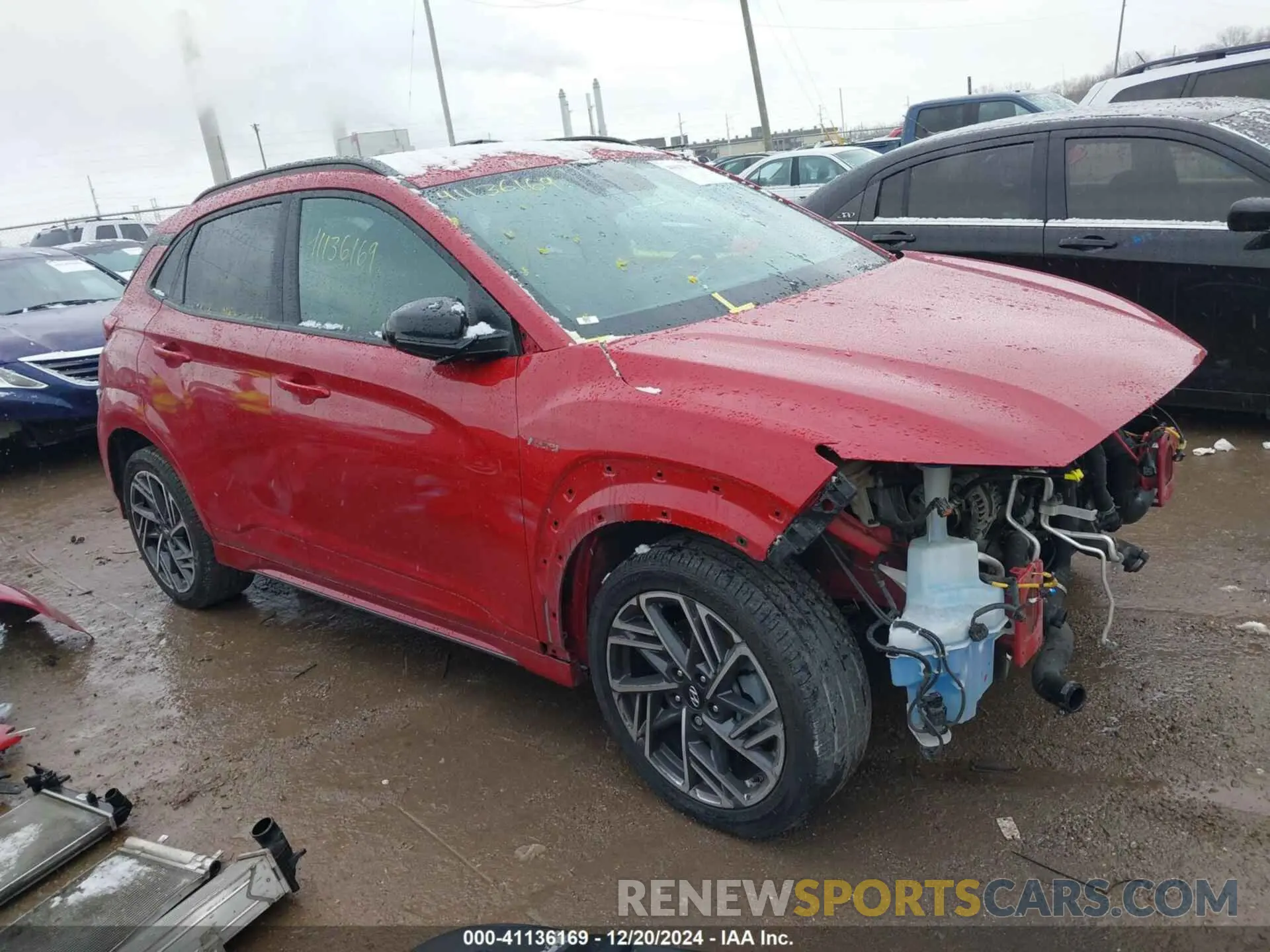 1 Photograph of a damaged car KM8K3CA39NU799962 HYUNDAI KONA 2022
