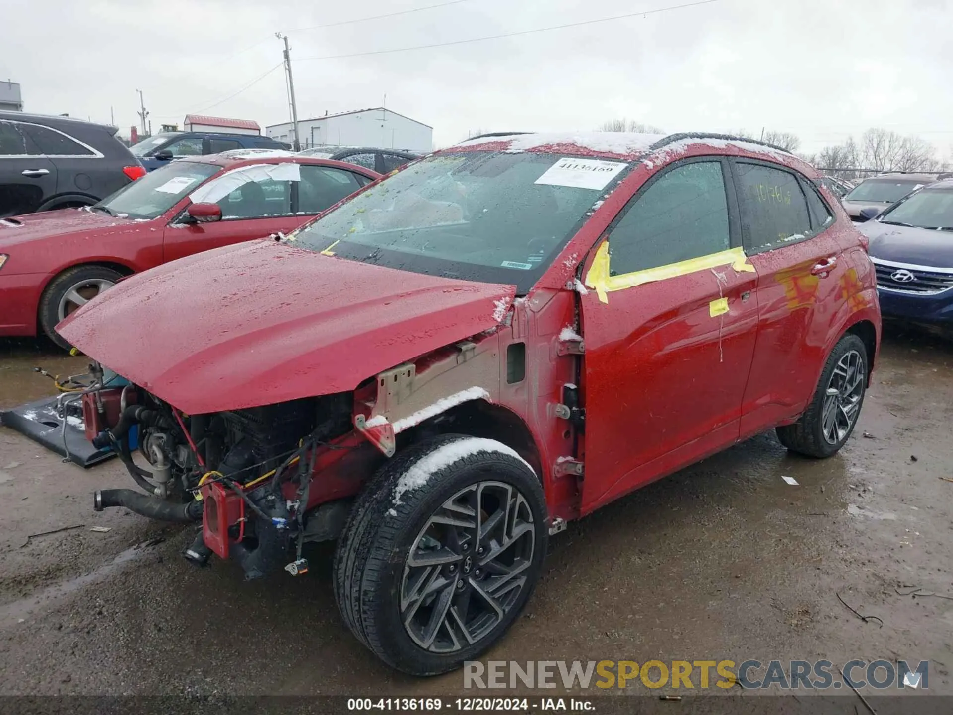 2 Photograph of a damaged car KM8K3CA39NU799962 HYUNDAI KONA 2022