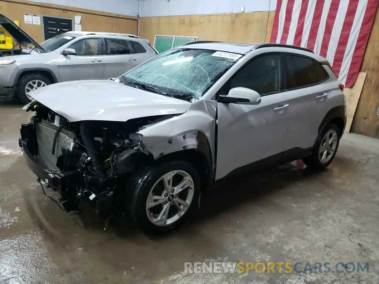 1 Photograph of a damaged car KM8K3CAB5NU843821 HYUNDAI KONA 2022