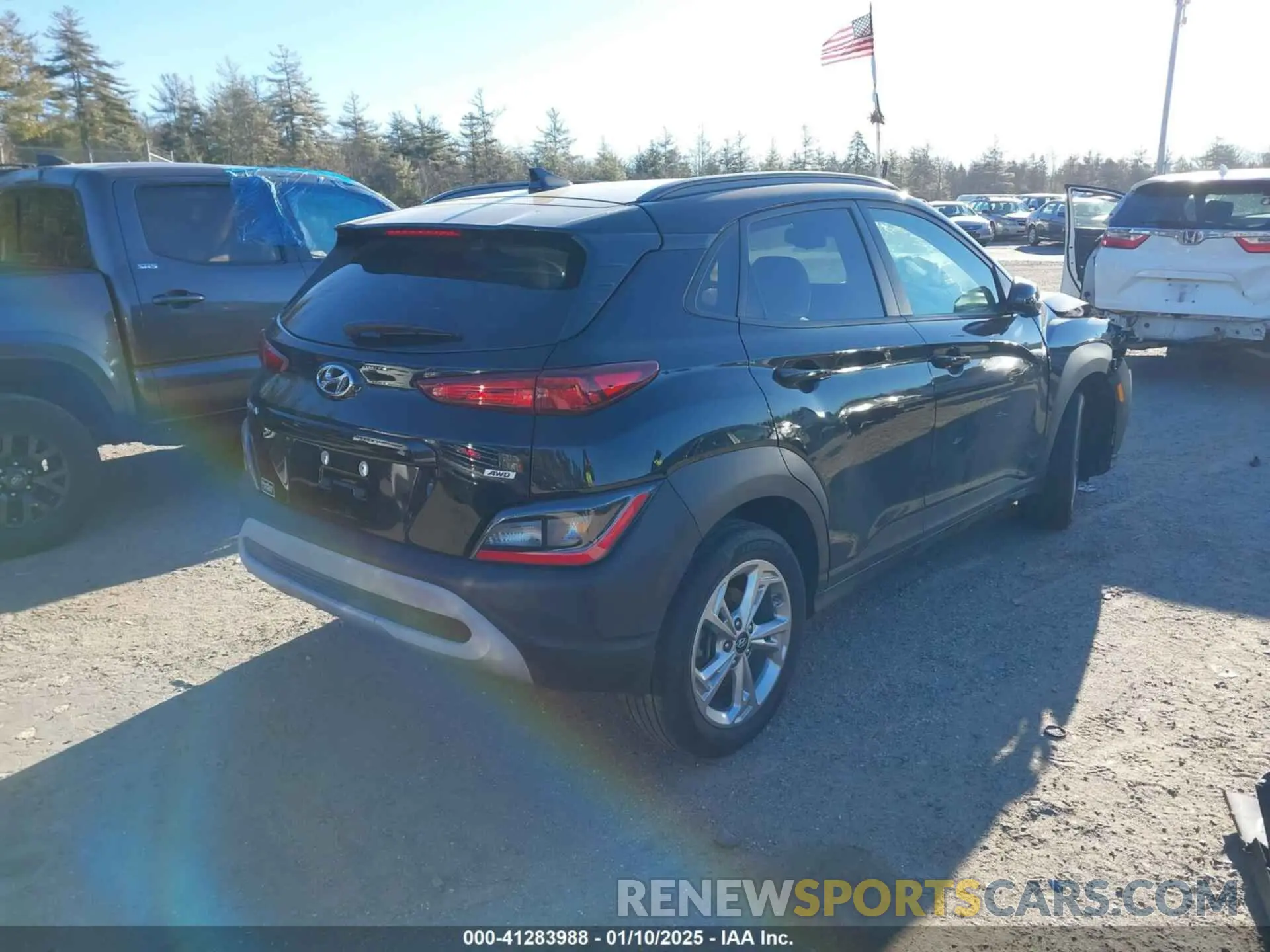 4 Фотография поврежденного автомобиля KM8K3CAB5NU860196 HYUNDAI KONA 2022
