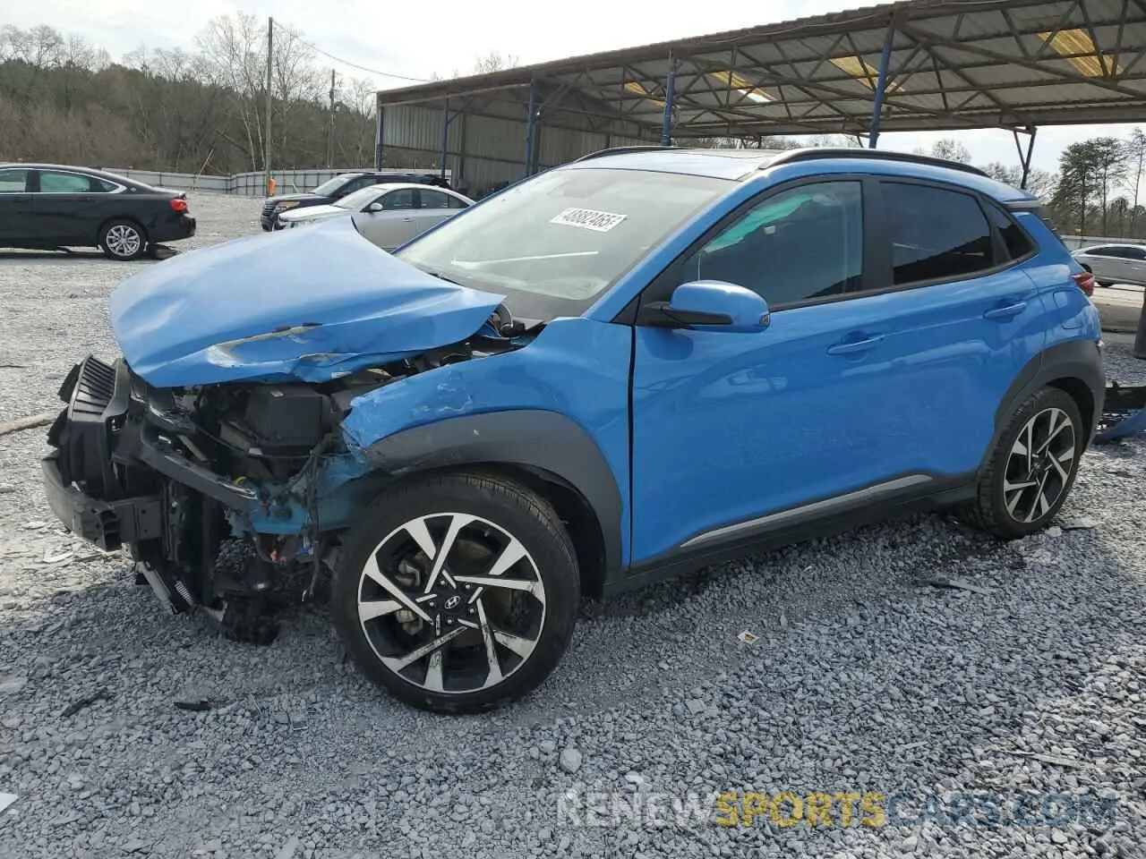 1 Photograph of a damaged car KM8K53A32NU794399 HYUNDAI KONA 2022
