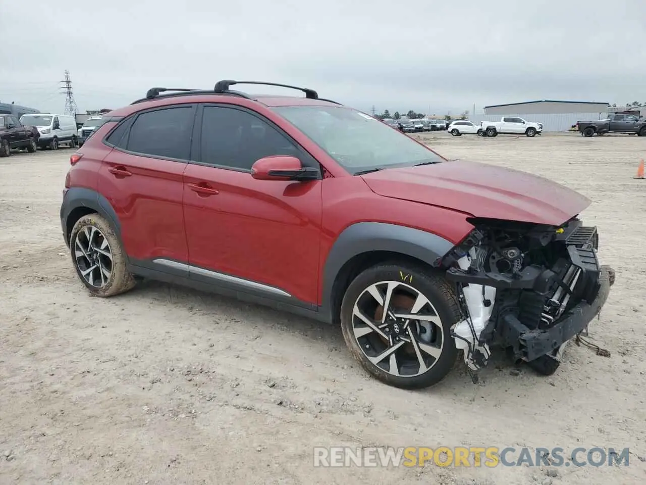 4 Фотография поврежденного автомобиля KM8K53A33NU843271 HYUNDAI KONA 2022