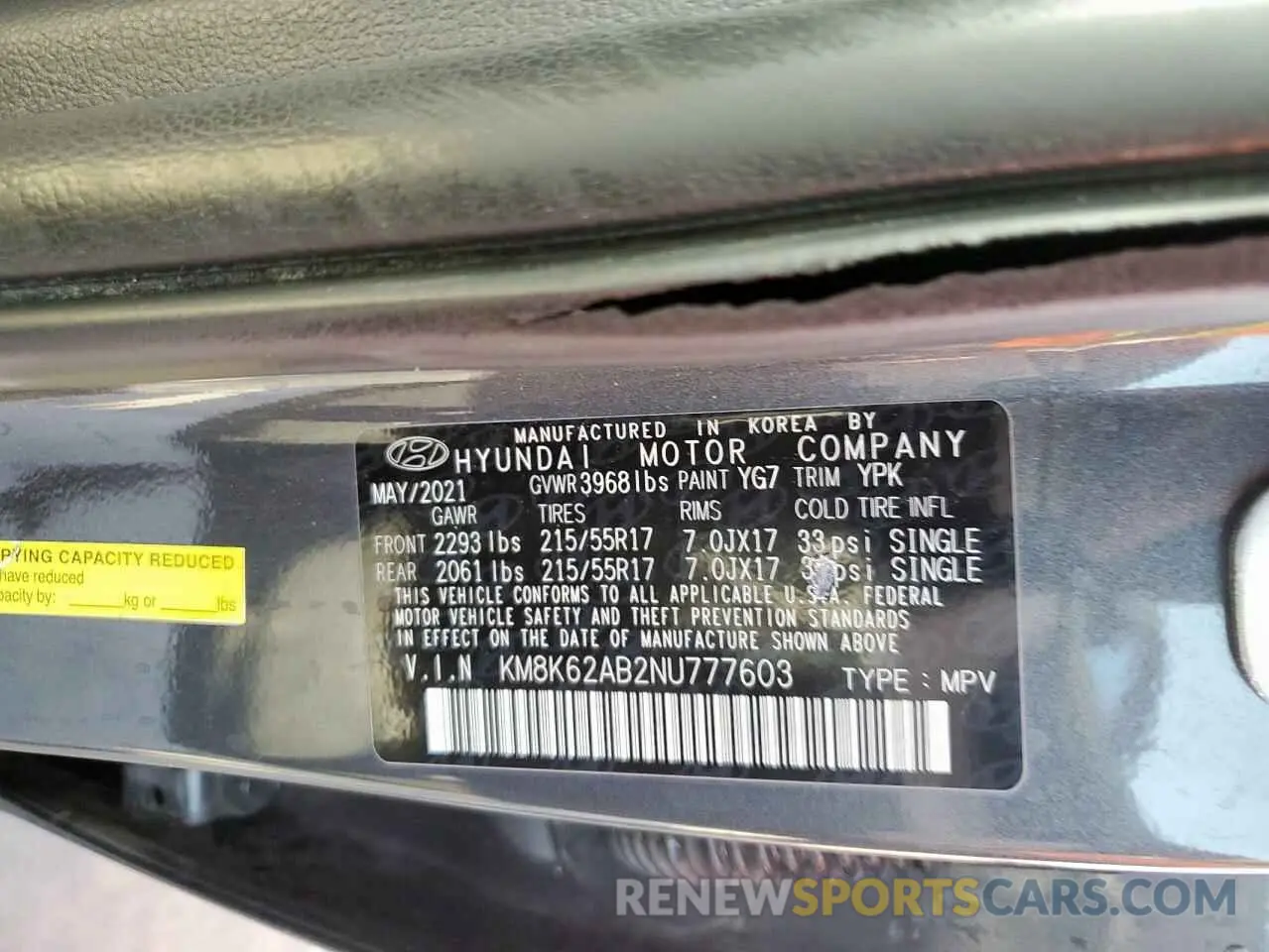 14 Photograph of a damaged car KM8K62AB2NU777603 HYUNDAI KONA 2022