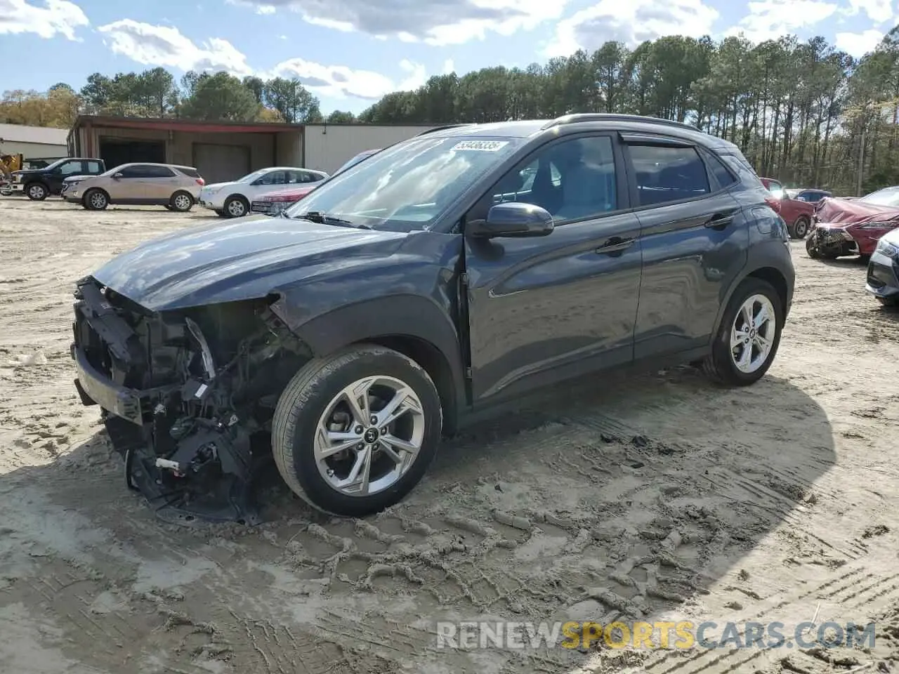 1 Photograph of a damaged car KM8K62AB3NU849120 HYUNDAI KONA 2022