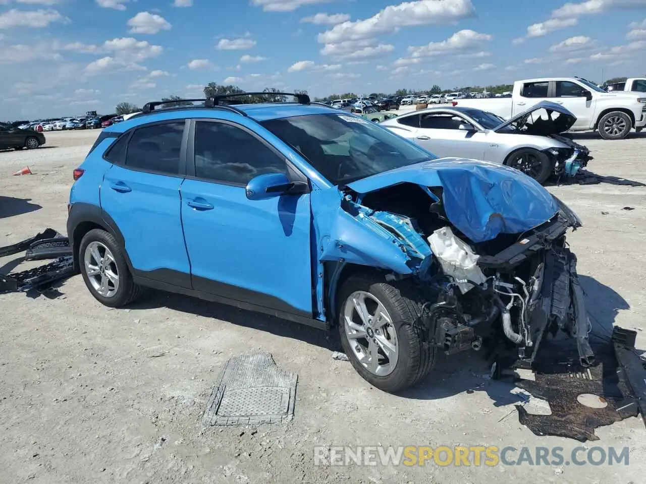 4 Photograph of a damaged car KM8K62AB4NU855248 HYUNDAI KONA 2022