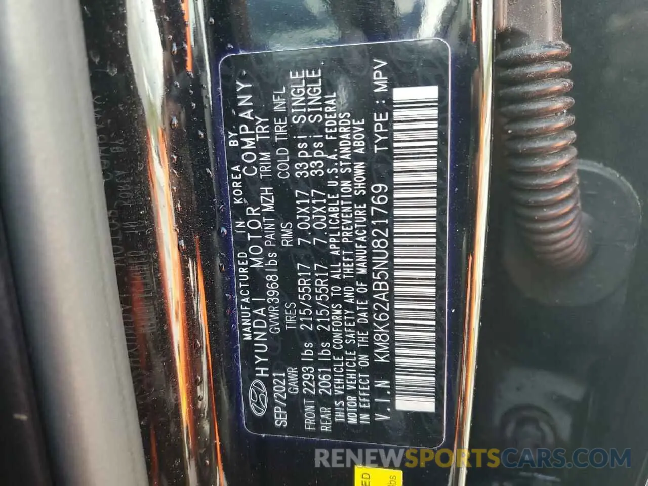12 Photograph of a damaged car KM8K62AB5NU821769 HYUNDAI KONA 2022