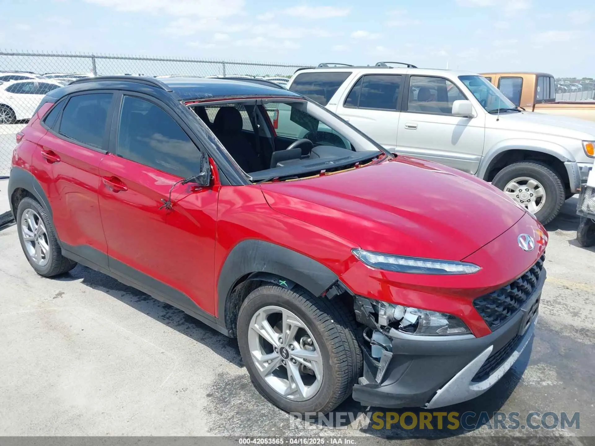 1 Photograph of a damaged car KM8K62AB6NU774977 HYUNDAI KONA 2022