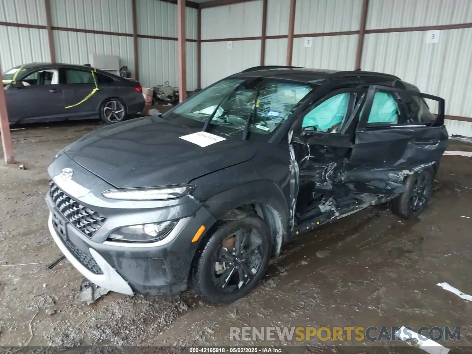 2 Photograph of a damaged car KM8K62AB9NU814727 HYUNDAI KONA 2022