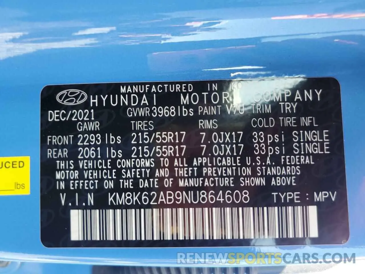 15 Фотография поврежденного автомобиля KM8K62AB9NU864608 HYUNDAI KONA 2022