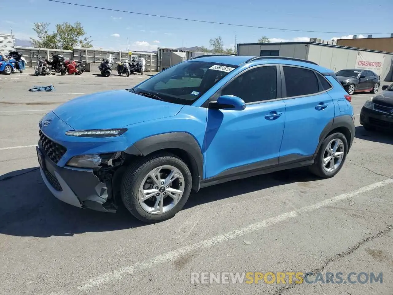 1 Photograph of a damaged car KM8K62AB9NU876810 HYUNDAI KONA 2022