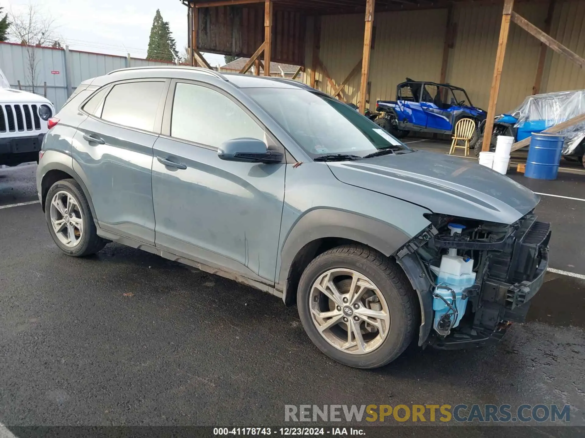 1 Photograph of a damaged car KM8K6CAB1NU828823 HYUNDAI KONA 2022
