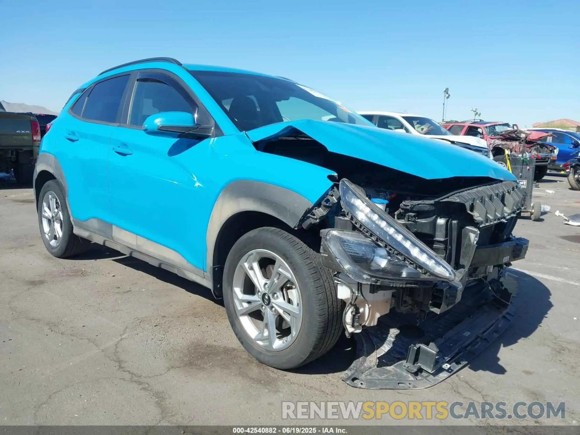 1 Photograph of a damaged car KM8K6CAB1NU901799 HYUNDAI KONA 2022