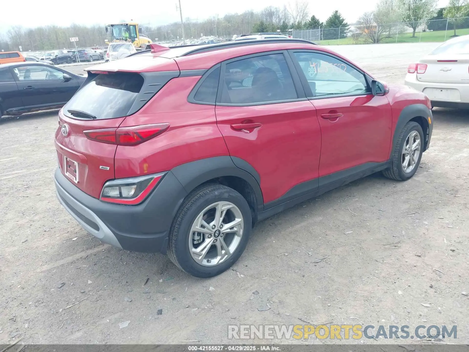 4 Photograph of a damaged car KM8K6CAB4NU924607 HYUNDAI KONA 2022