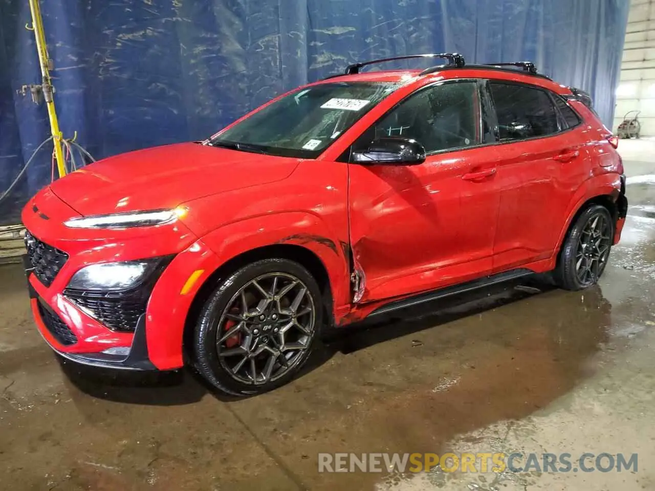 1 Photograph of a damaged car KM8KH3AC0NU003326 HYUNDAI KONA 2022