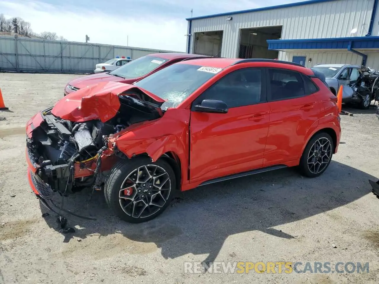 1 Photograph of a damaged car KM8KH3AC1NU002184 HYUNDAI KONA 2022