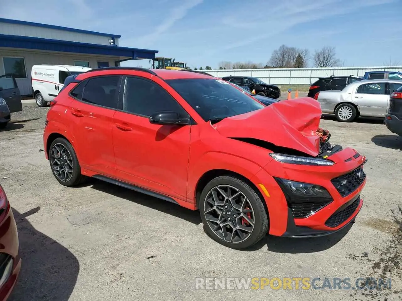 4 Photograph of a damaged car KM8KH3AC1NU002184 HYUNDAI KONA 2022