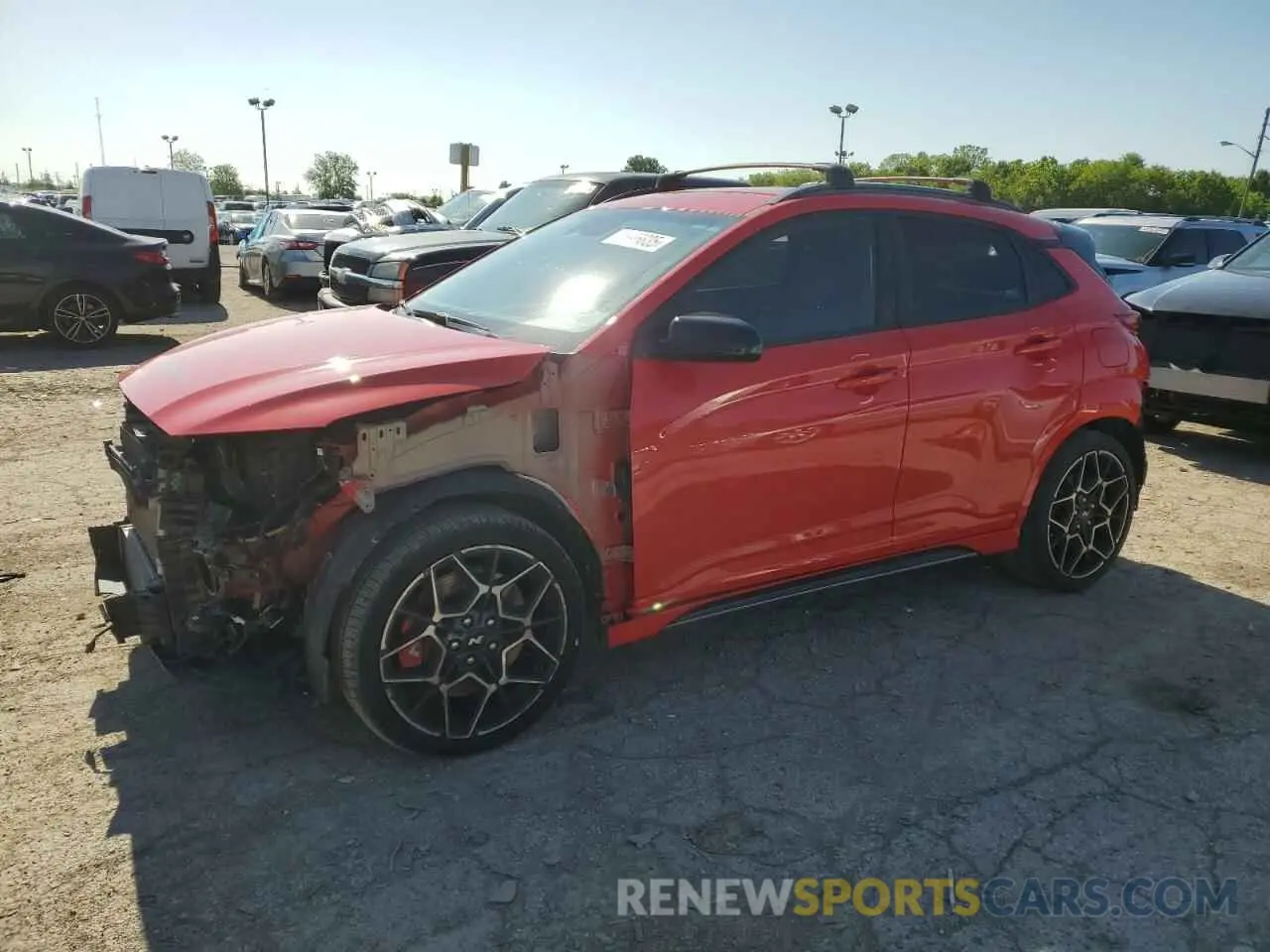 1 Photograph of a damaged car KM8KH3AC5NU002298 HYUNDAI KONA 2022