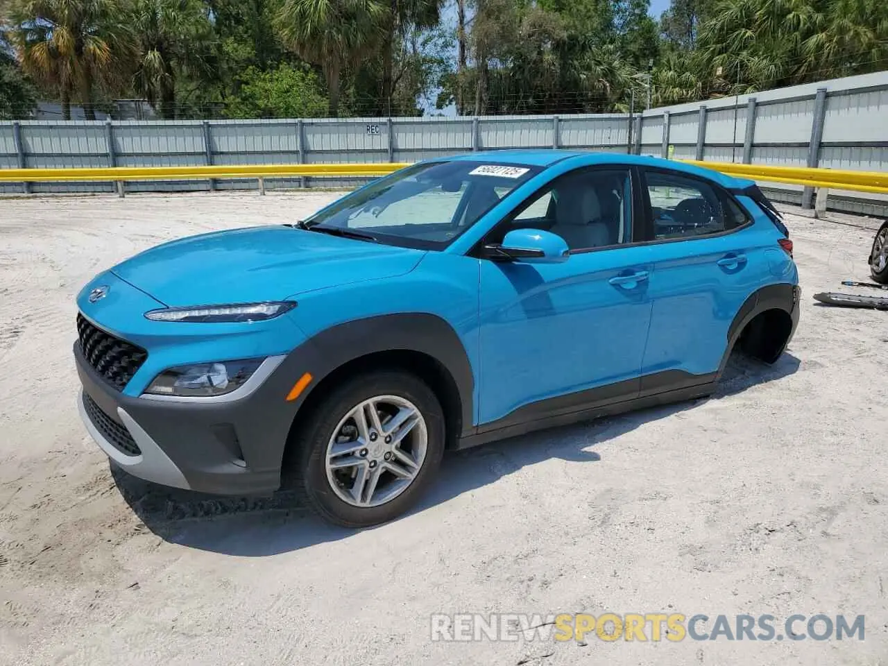1 Photograph of a damaged car KM8K22AB8PU955903 HYUNDAI KONA 2023