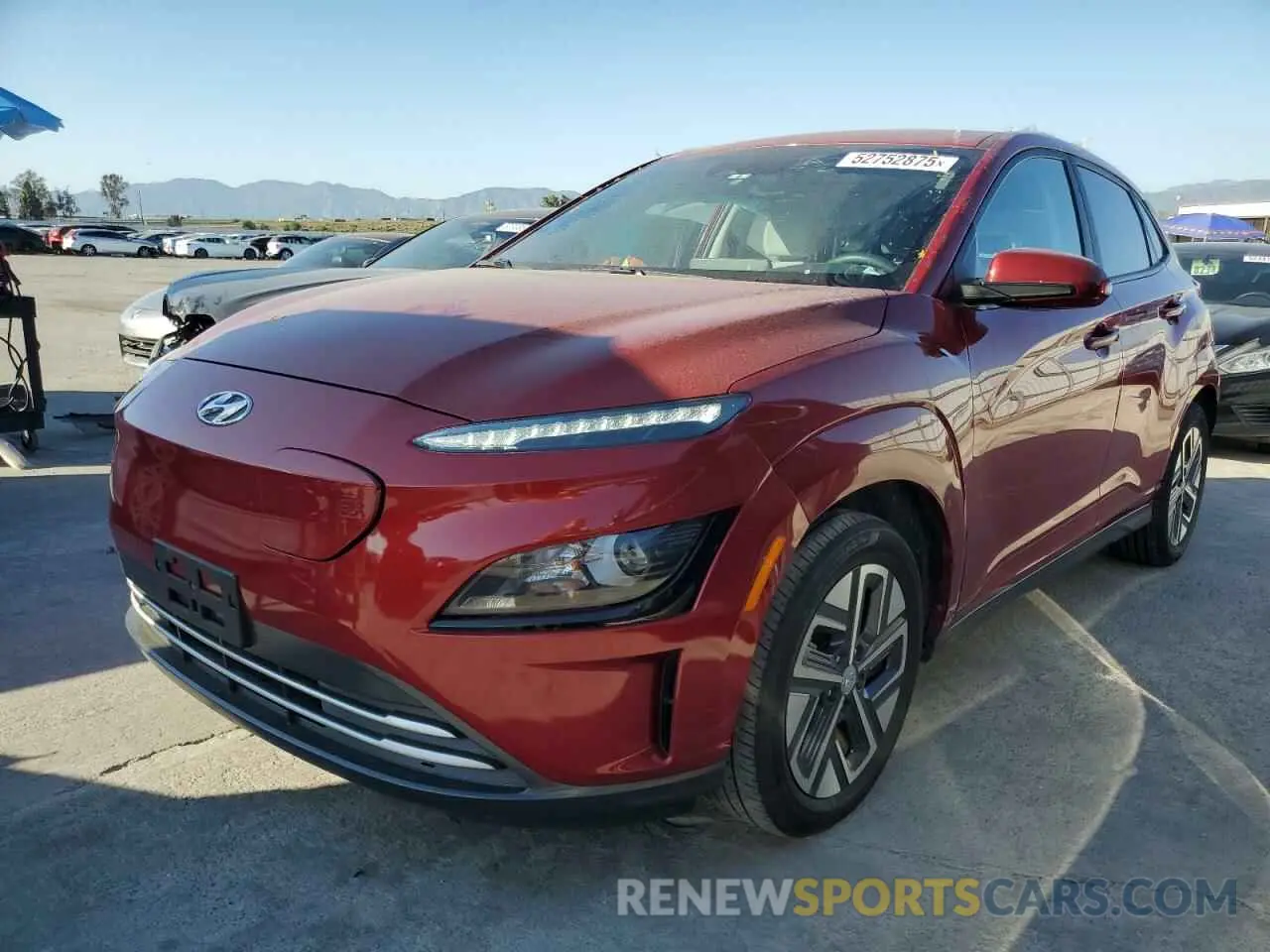 1 Photograph of a damaged car KM8K23AG5PU184477 HYUNDAI KONA 2023