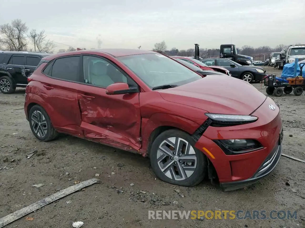 4 Фотография поврежденного автомобиля KM8K23AG6PU187615 HYUNDAI KONA 2023