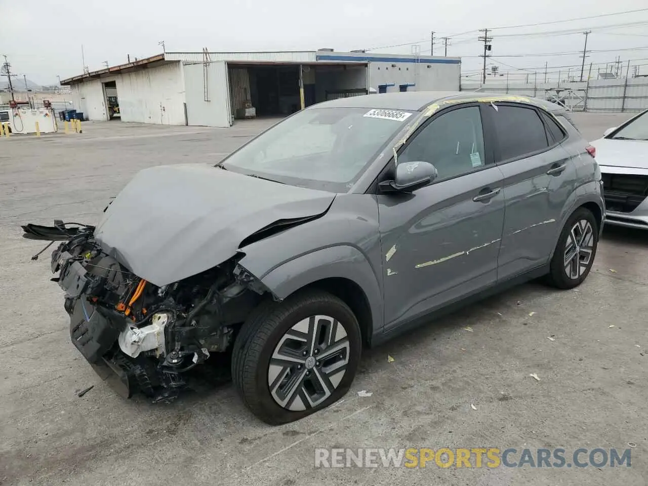 1 Photograph of a damaged car KM8K23AG7PU183881 HYUNDAI KONA 2023