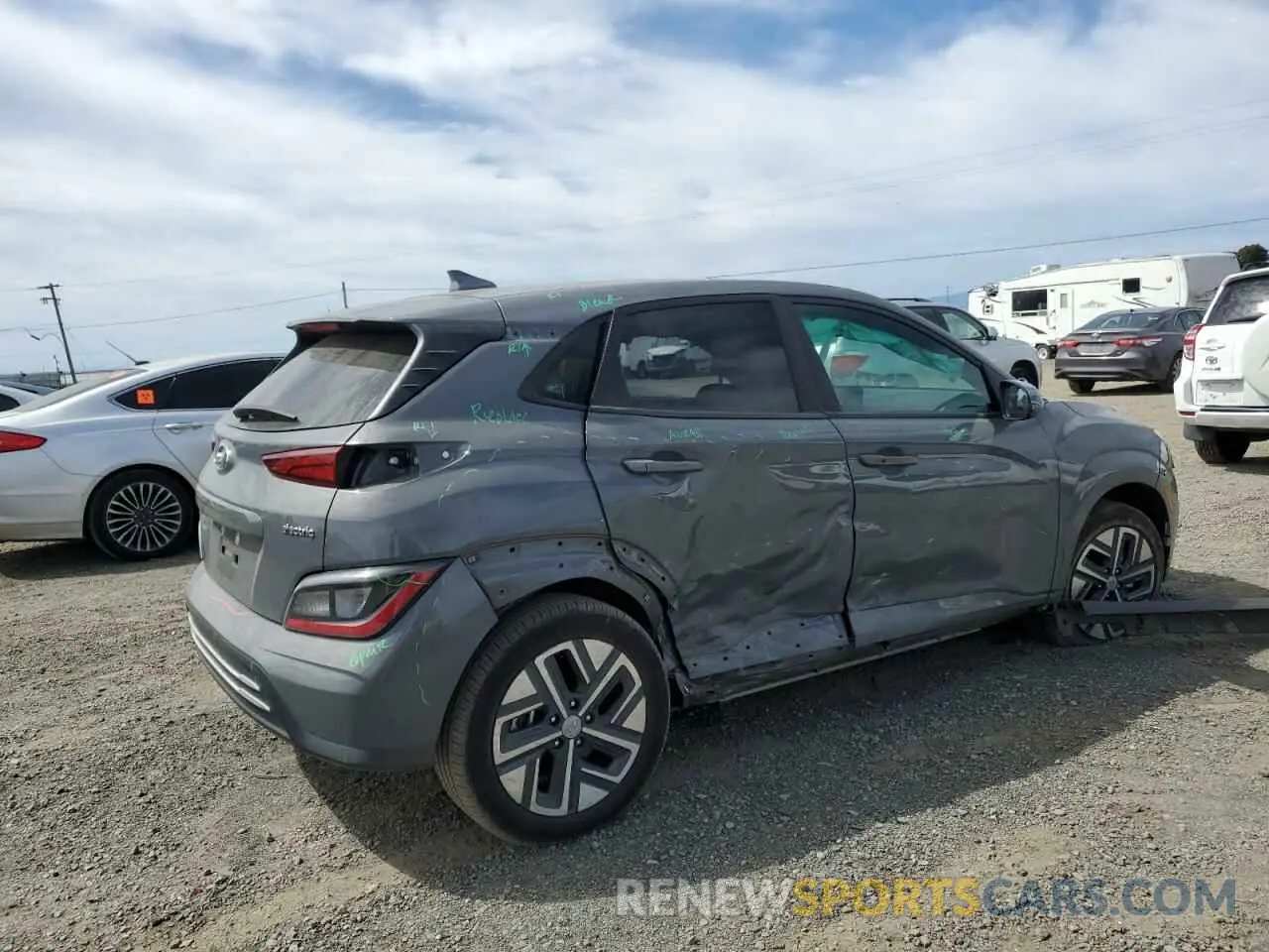3 Photograph of a damaged car KM8K23AG8PU178737 HYUNDAI KONA 2023