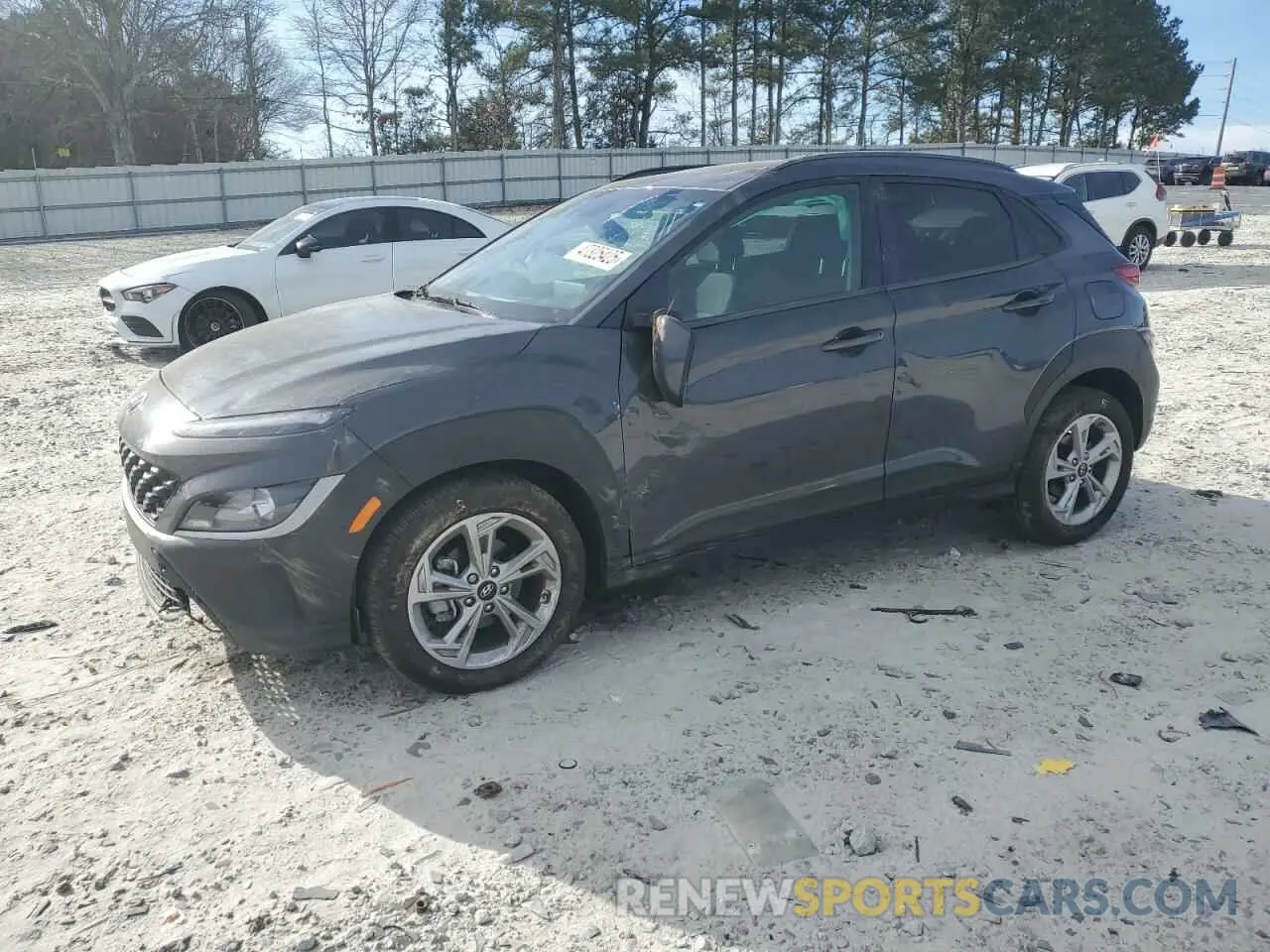 1 Photograph of a damaged car KM8K32AB1PU017478 HYUNDAI KONA 2023