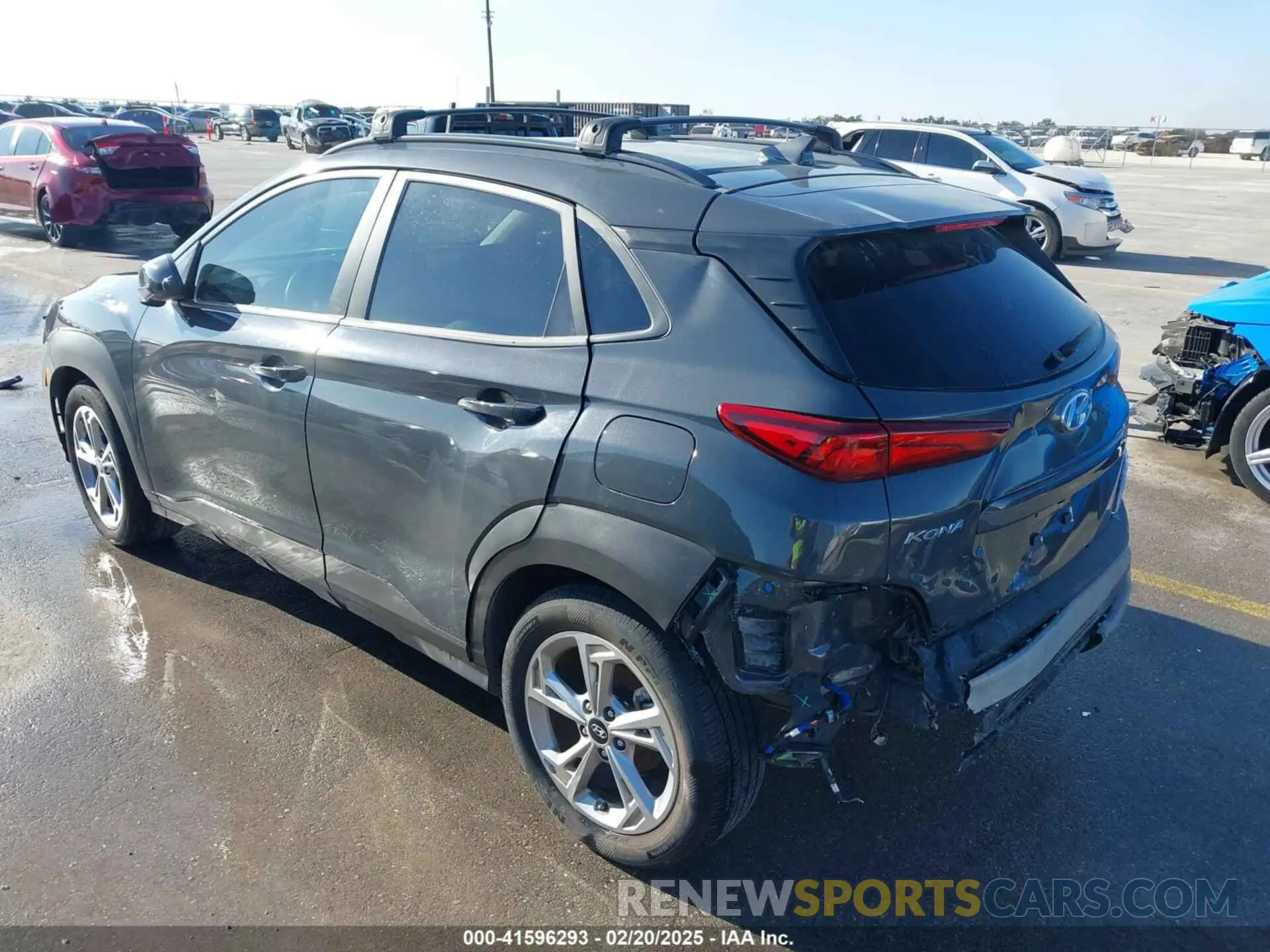 3 Photograph of a damaged car KM8K32AB2PU996203 HYUNDAI KONA 2023