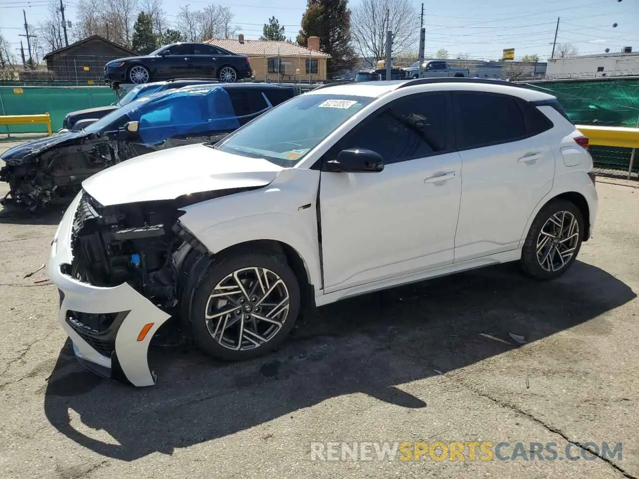 1 Photograph of a damaged car KM8K33A37PU020206 HYUNDAI KONA 2023