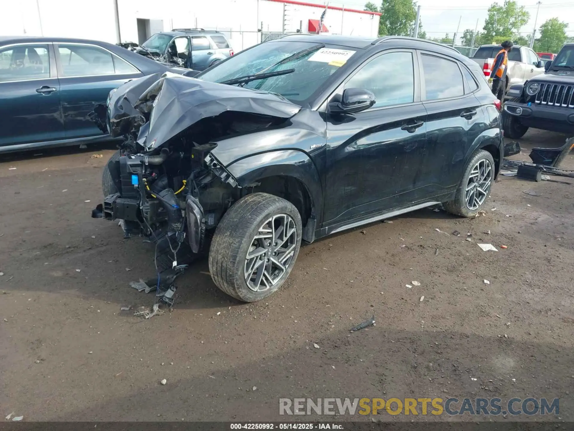 2 Photograph of a damaged car KM8K33A39PU948888 HYUNDAI KONA 2023