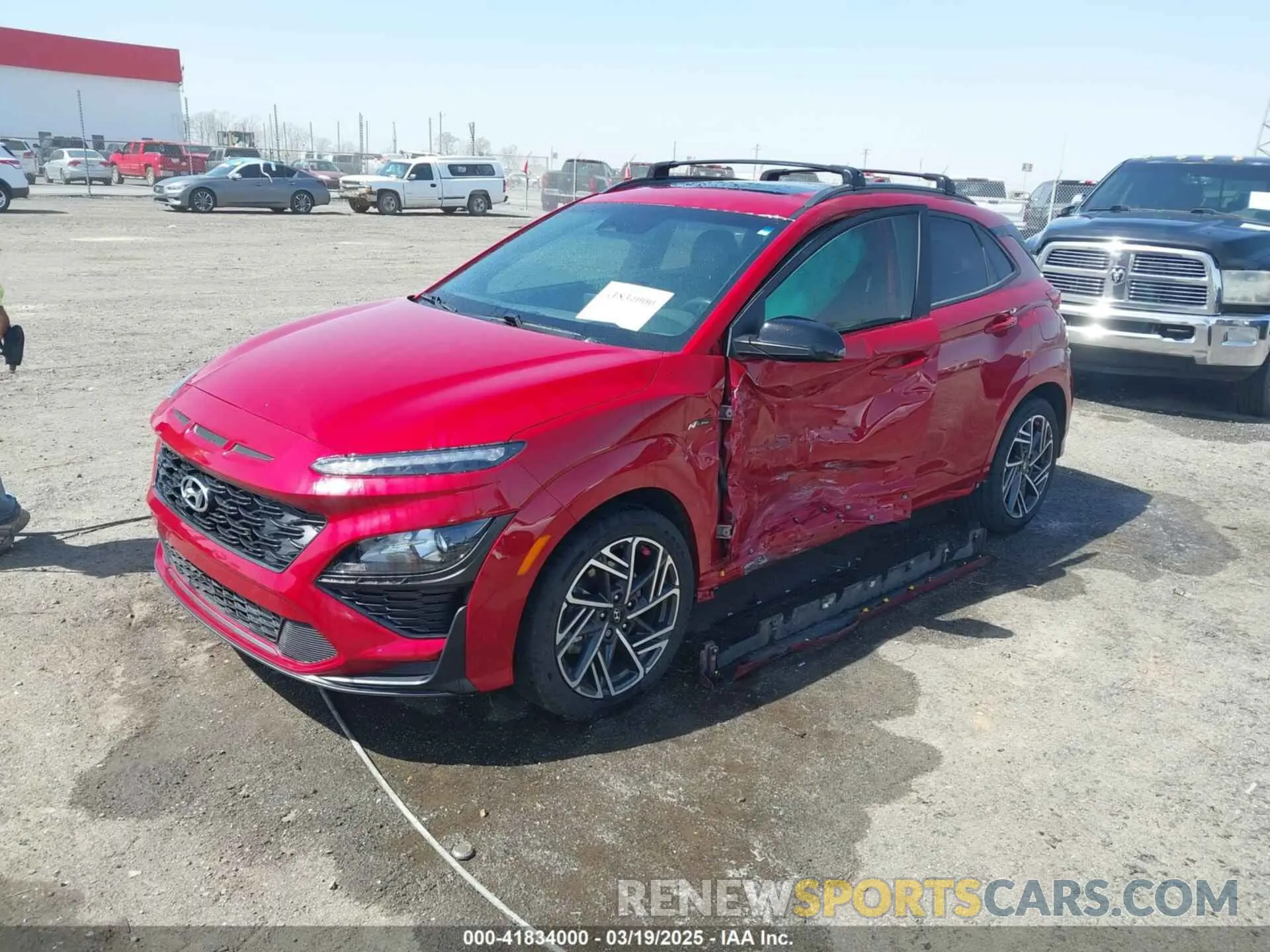 2 Photograph of a damaged car KM8K33A39PU951418 HYUNDAI KONA 2023