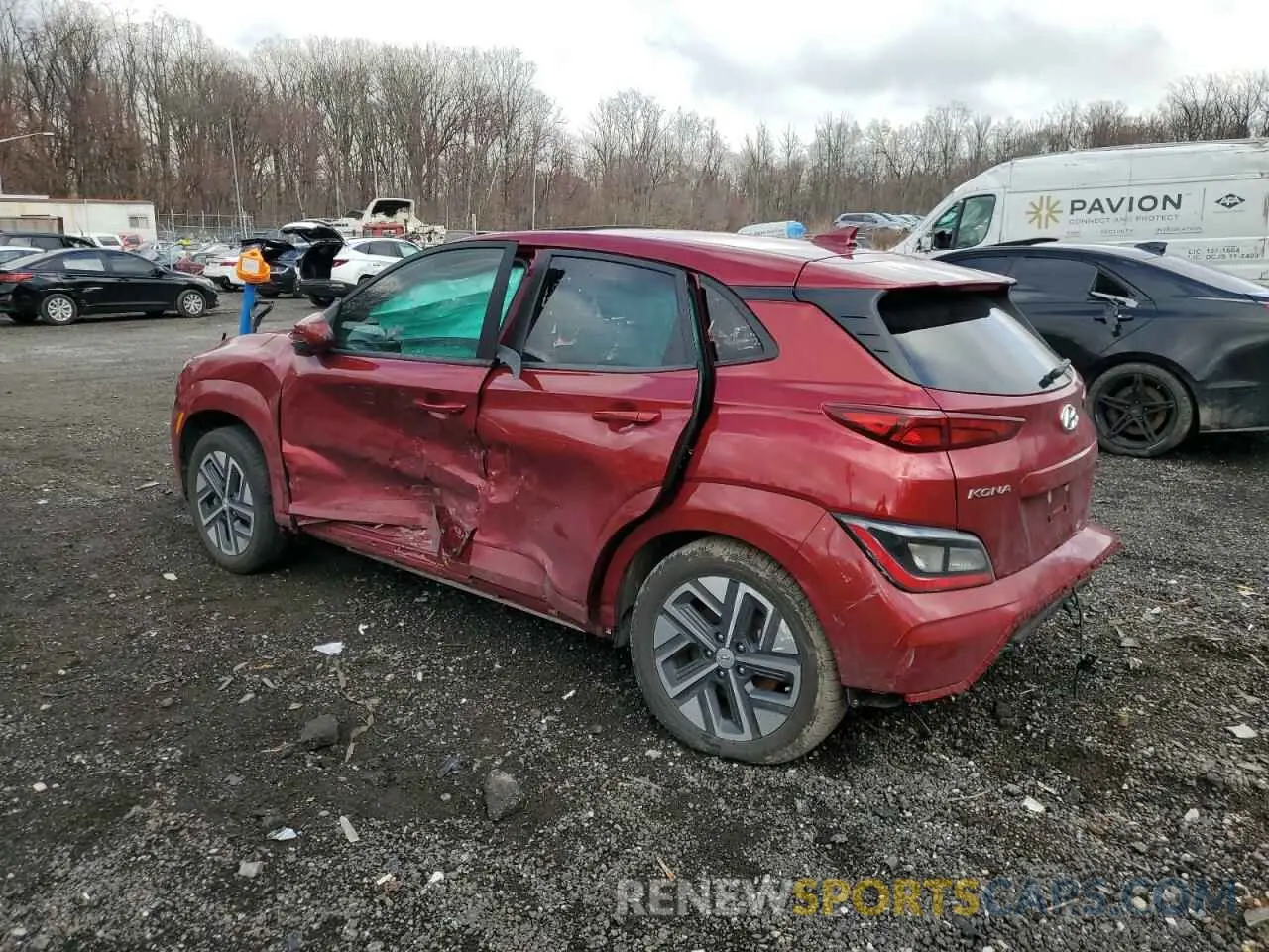 2 Фотография поврежденного автомобиля KM8K33AG1PU186871 HYUNDAI KONA 2023