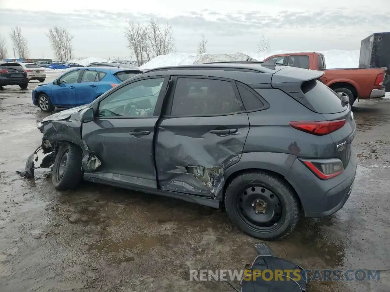 2 Photograph of a damaged car KM8K33AG3PU189321 HYUNDAI KONA 2023