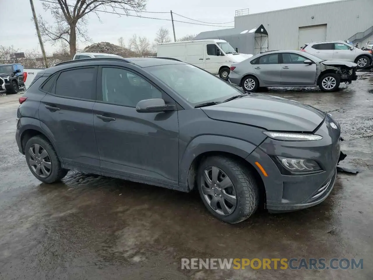 4 Photograph of a damaged car KM8K33AG3PU189321 HYUNDAI KONA 2023