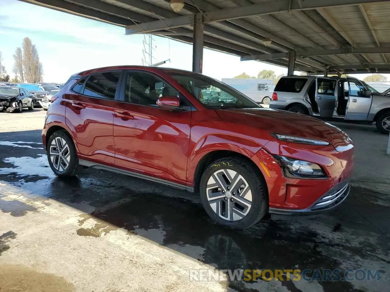 4 Photograph of a damaged car KM8K33AG3PU192896 HYUNDAI KONA 2023
