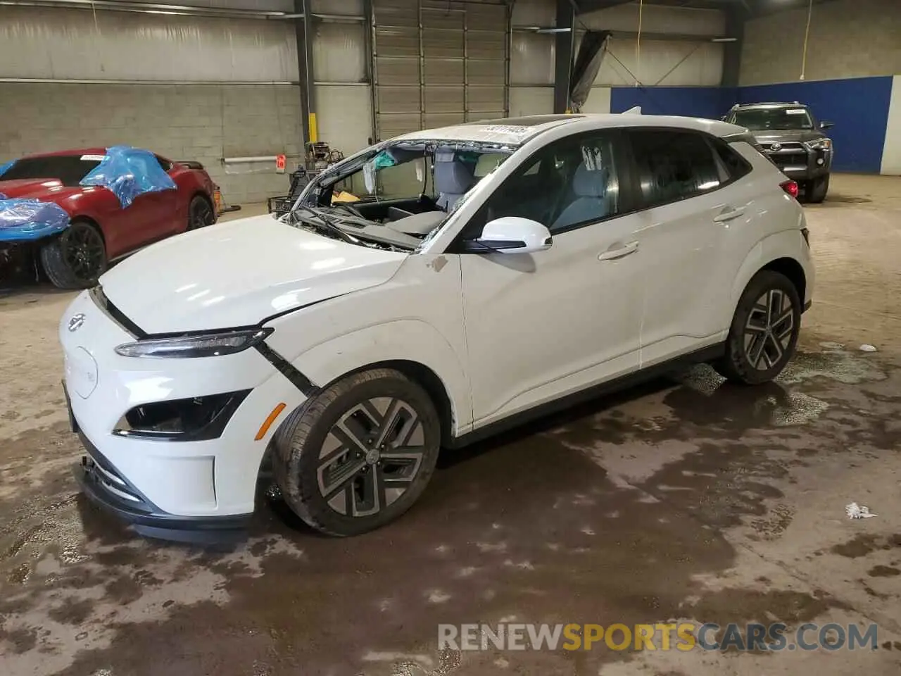1 Photograph of a damaged car KM8K33AG9PU183801 HYUNDAI KONA 2023